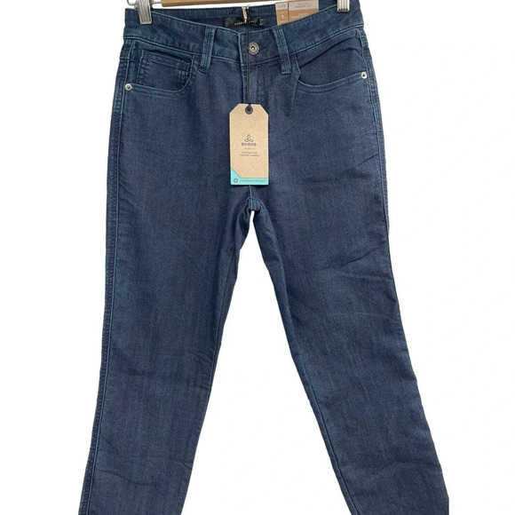 Prana Oday Skinny Jeans Stretch Mid Rise Blue Indigo Size 2/26 - Picture 2 of 10